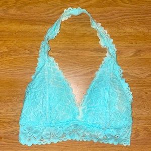 SM turquoise halter bralette